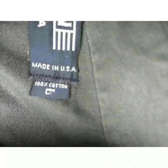 Rikken Shirt Mens Large Button cotton Plaid Front USA Made Navy Chambray - Picture 4 of 6